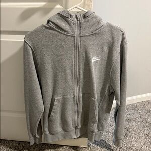 Nike Heather Gray Full-Zip Hoodie